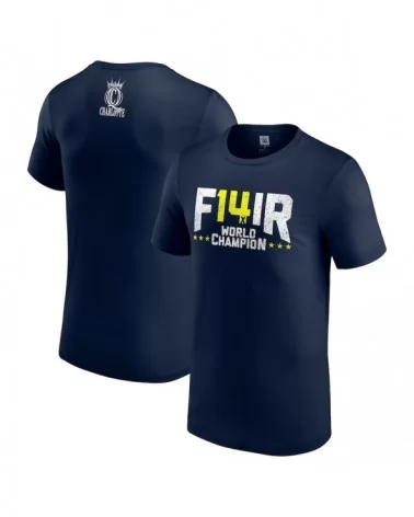 Men's Navy Charlotte Flair 14-Time World Champion T-Shirt $8.16 T-Shirts