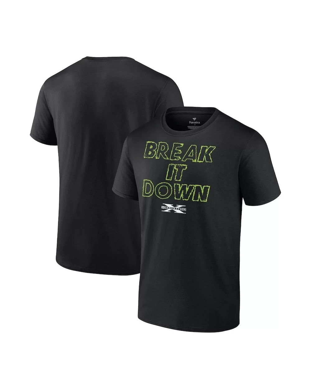 Men's Fanatics Branded Black D-Generation X Break It Down Wordmark T-Shirt $10.80 T-Shirts