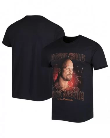 Men's Black "Stone Cold" Steve Austin Texas Rattle Snake T-Shirt $9.84 T-Shirts