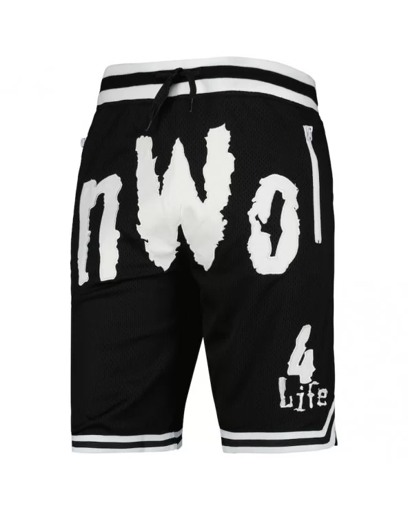 Men's Black nWo Embroidered Logo Superstar Shorts $11.76 Apparel