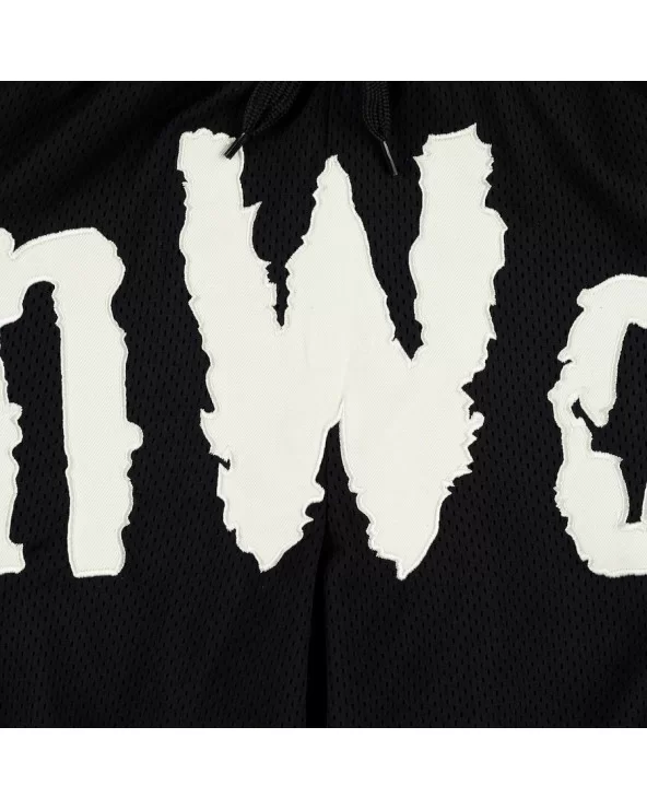 Men's Black nWo Embroidered Logo Superstar Shorts $11.76 Apparel