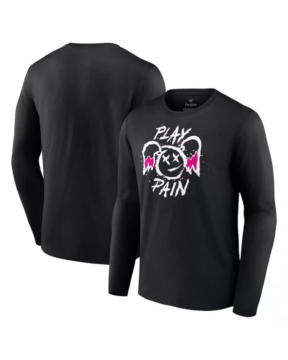 Men's Fanatics Branded Black Alexa Bliss Play x Pain Long Sleeve T-Shirt $12.88 T-Shirts