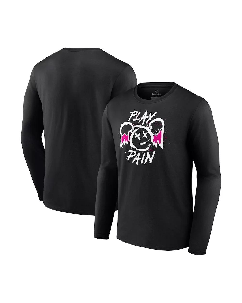 Men's Fanatics Branded Black Alexa Bliss Play x Pain Long Sleeve T-Shirt $12.88 T-Shirts