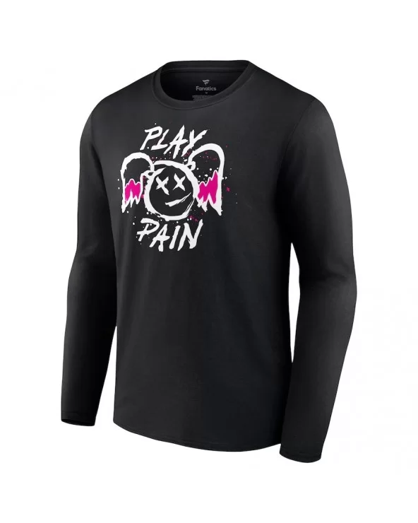 Men's Fanatics Branded Black Alexa Bliss Play x Pain Long Sleeve T-Shirt $12.88 T-Shirts