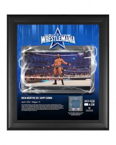 Drew McIntyre WWE Framed 15" x 17" WrestleMania 38 Night 1 Core Frame with a Piece of Match-Used Canvas - Limited Edition of ...