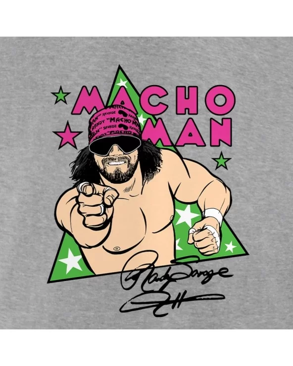Men's Fanatics Branded Gray "Macho Man" Randy Savage Illustrated Pullover Hoodie $12.40 Apparel