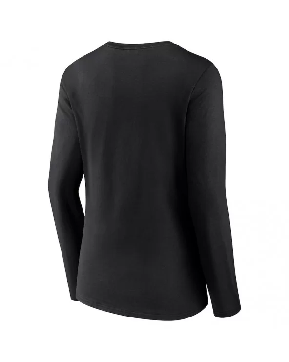 Women's Fanatics Branded Black Cody Rhodes Undeniable Long Sleeve V-Neck T-Shirt $12.32 Apparel