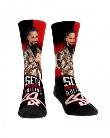 Unisex Rock Em Socks Seth "Freakin" Rollins Stare Down Crew Socks $5.76 Apparel