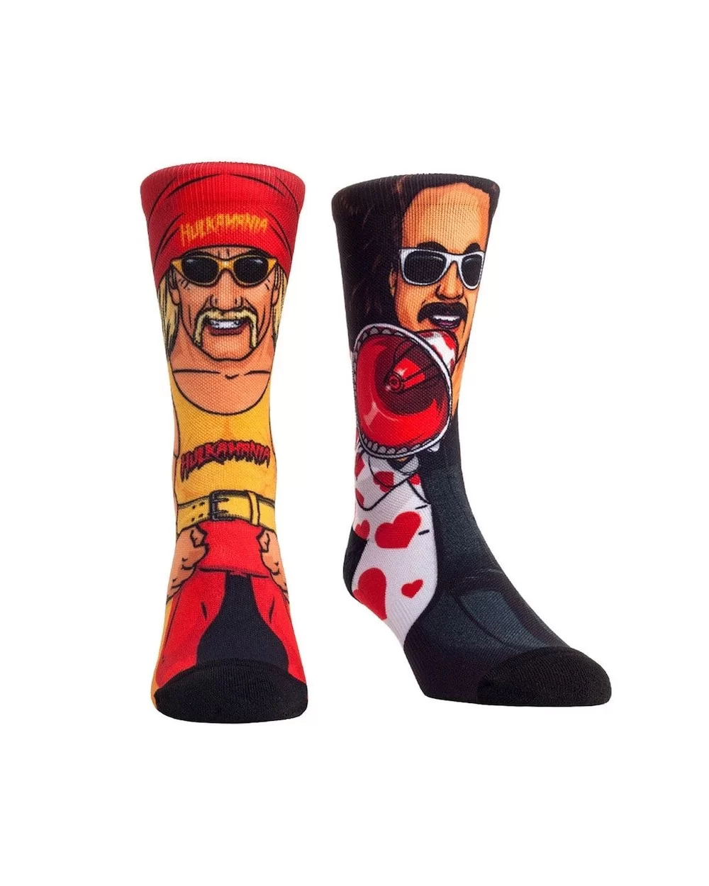 Men's Rock Em Socks Hulk Hogan & Jimmy Hart Crew Socks $5.10 Apparel