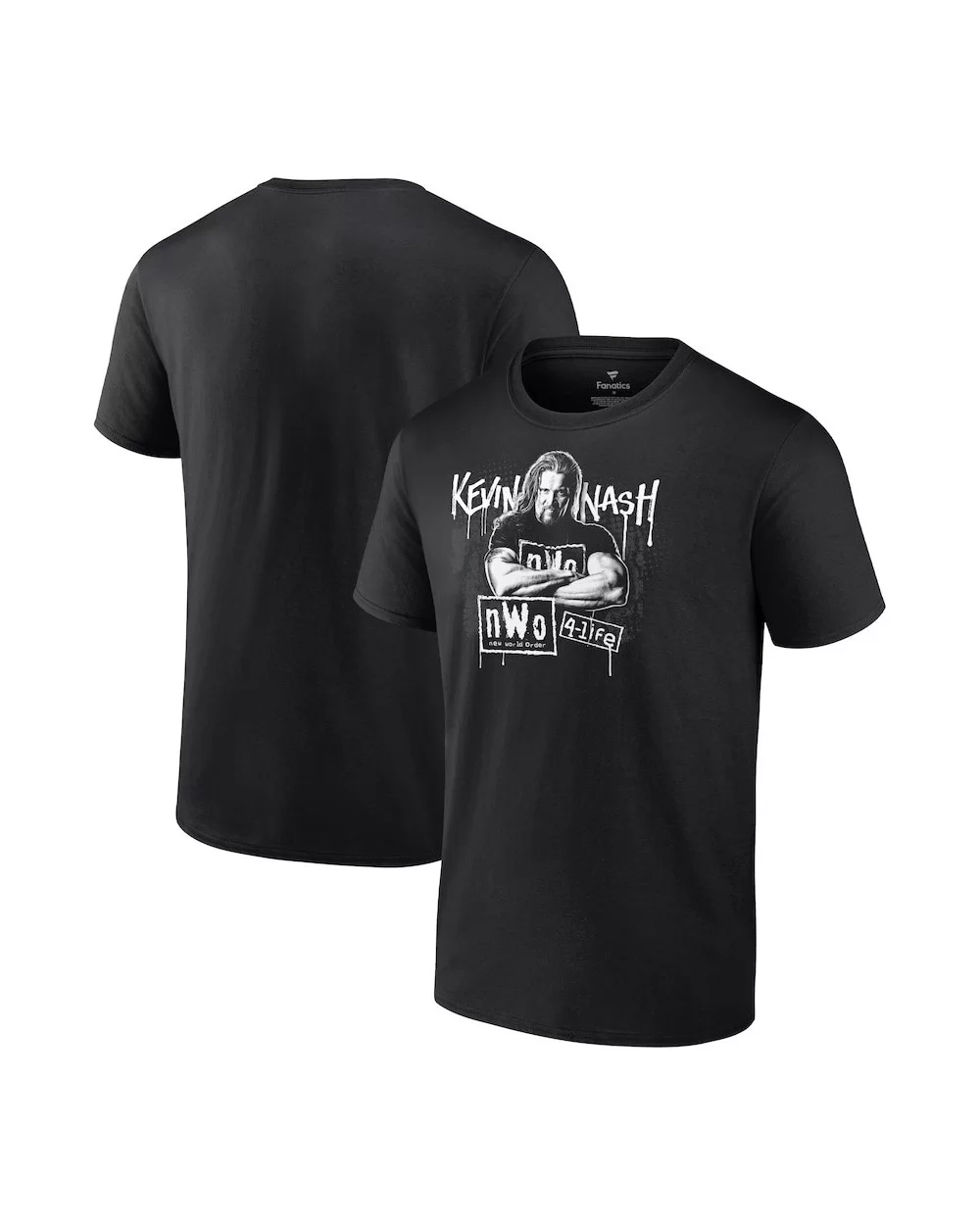 Men's Fanatics Branded Black Kevin Nash nWo T-Shirt $8.88 T-Shirts