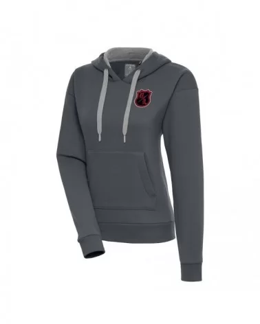 Women's Antigua Charcoal The Bloodline Victory Pullover Hoodie $18.00 Apparel