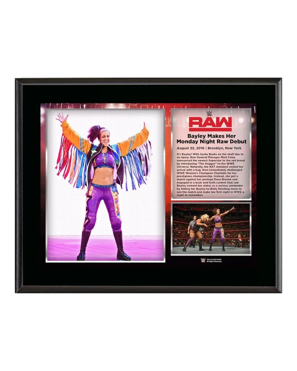 Bayley 10.5" x 13" Monday Night RAW Debut Sublimated Plaque $10.56 Home & Office
