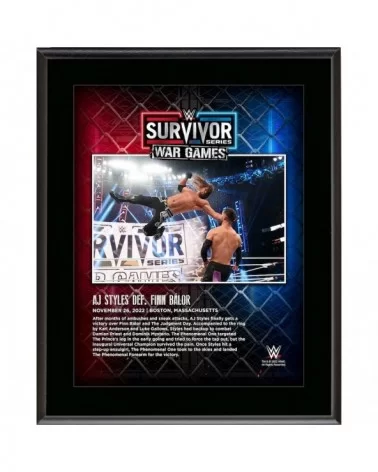 AJ Styles 10.5" x 13" 2022 Survivor Series War Games Sublimated Plaque $7.92 Collectibles