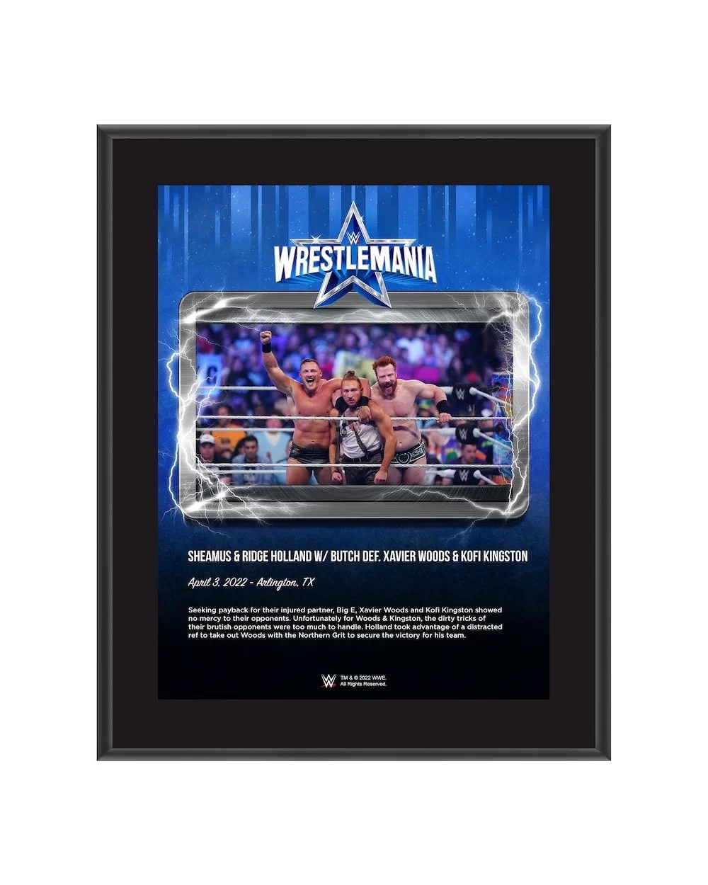 Sheamus & Ridge Holland 10.5" x 13" WrestleMania 38 Night 2 Sublimated Plaque $7.20 Collectibles