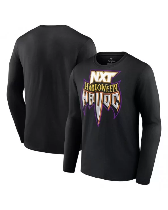 Men's Fanatics Branded Black NXT Halloween Havoc Long Sleeve T-Shirt $10.92 T-Shirts