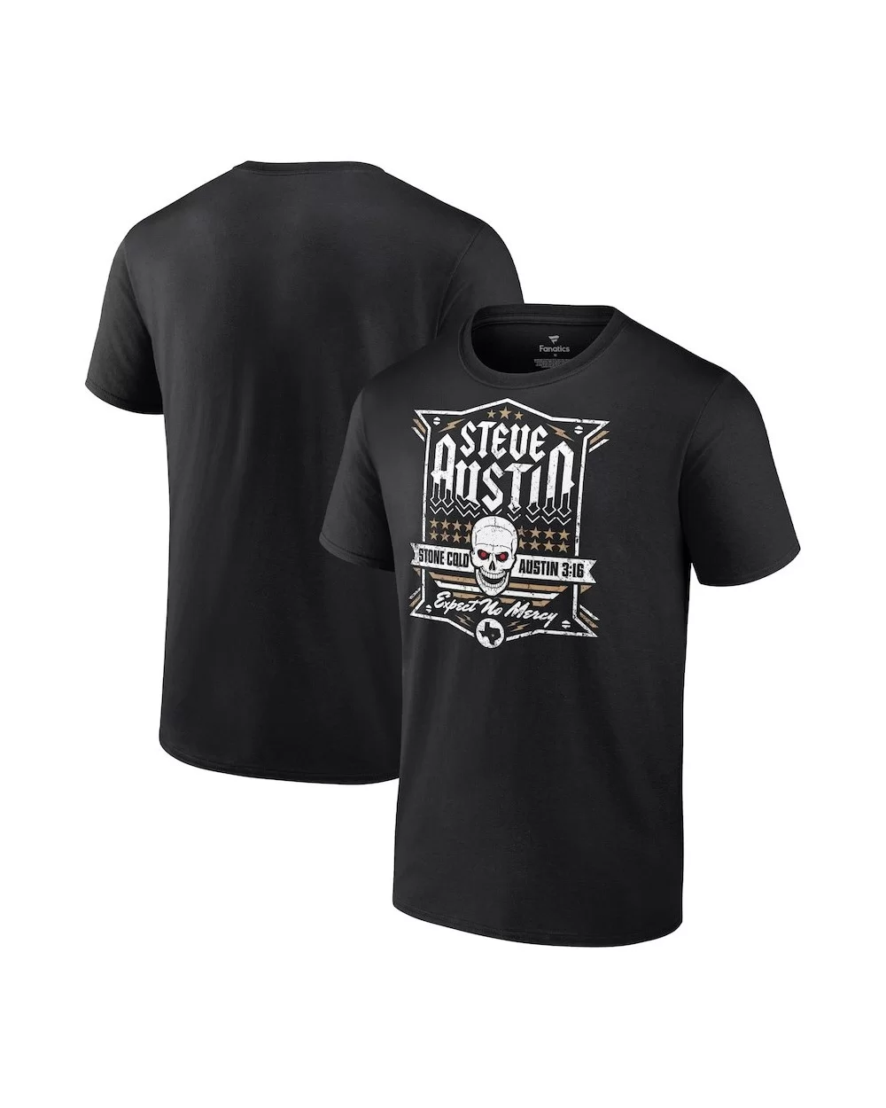 Men's Fanatics Branded Black "Stone Cold" Steve Austin Expect No Mercy T-Shirt $9.60 T-Shirts