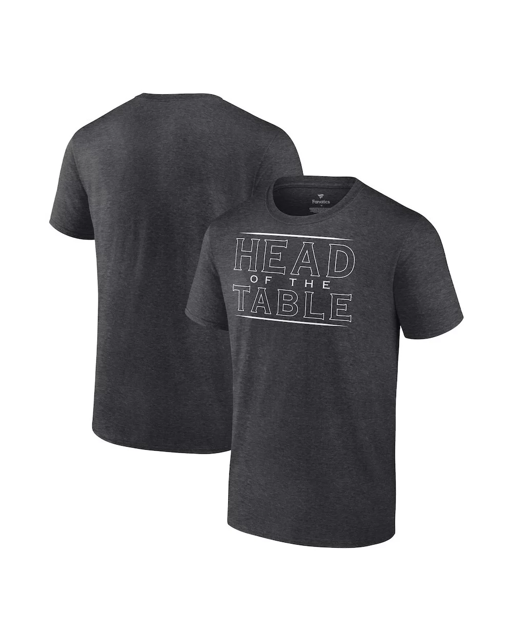 Men's Fanatics Branded Charcoal Roman Reigns Head Of The Table T-Shirt $9.84 T-Shirts