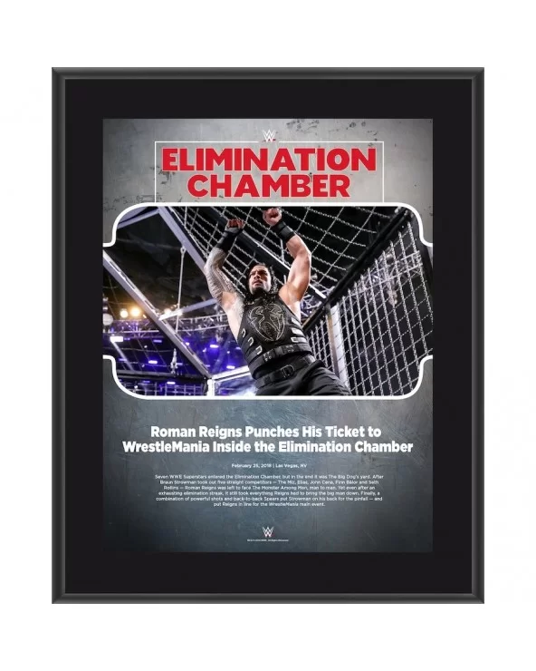 Roman Reigns 10.5" x 13" 2018 Elimination Chamber Sublimated Plaque $11.76 Collectibles