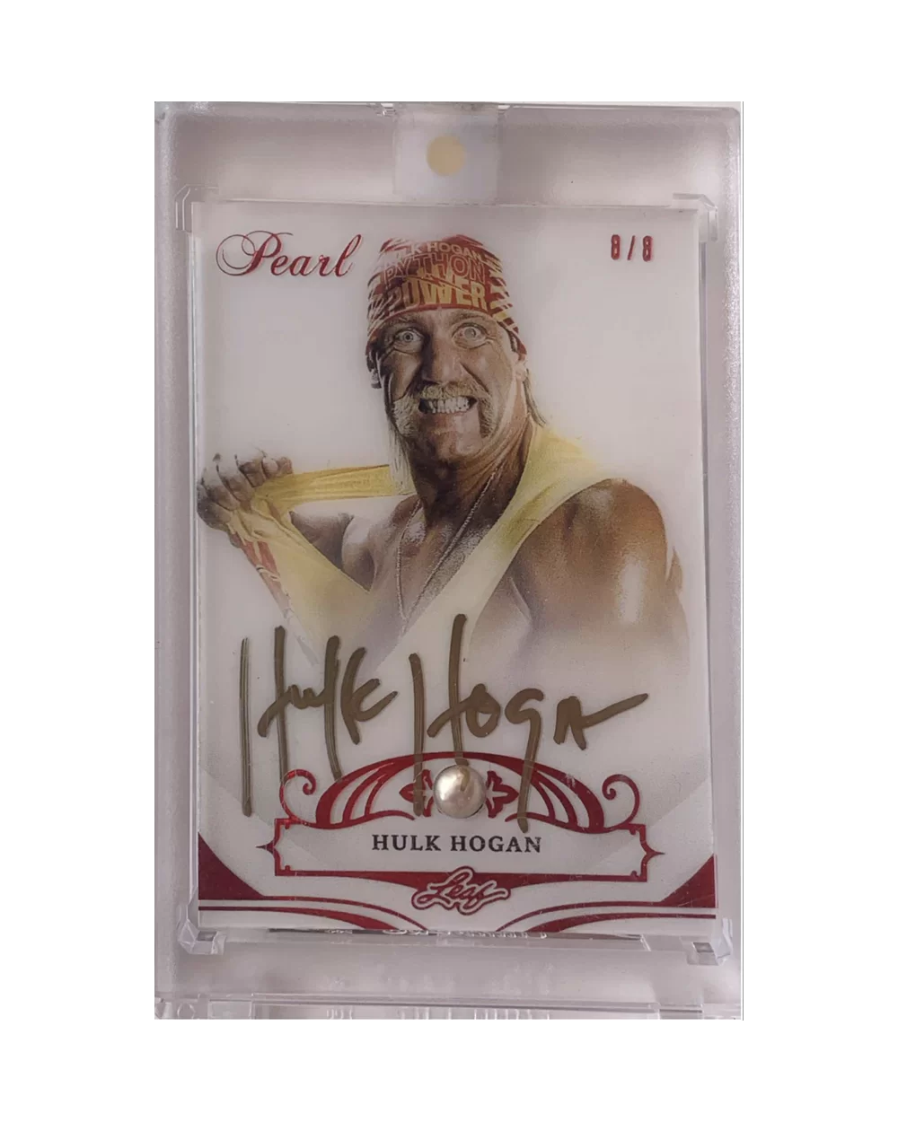 “PEARL” 8/8 Hulk Hogan Singed Trading Card $400.00 Tranding Cards