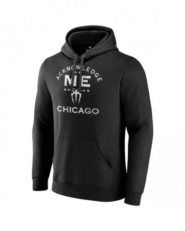 Men's Fanatics Branded Black Roman Reigns Acknowledge Me Chicago Pullover Hoodie $17.60 Apparel