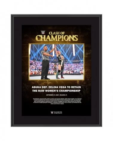 Asuka Framed 10.5" x 13" 2020 Clash of Champions Sublimated Plaque $11.76 Home & Office