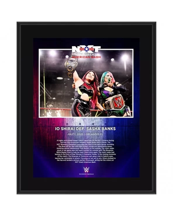 Io Shirai WWE Framed 10.5" x 13" NXT TakeOver: Great American Bash Sublimated Collage $12.00 Home & Office