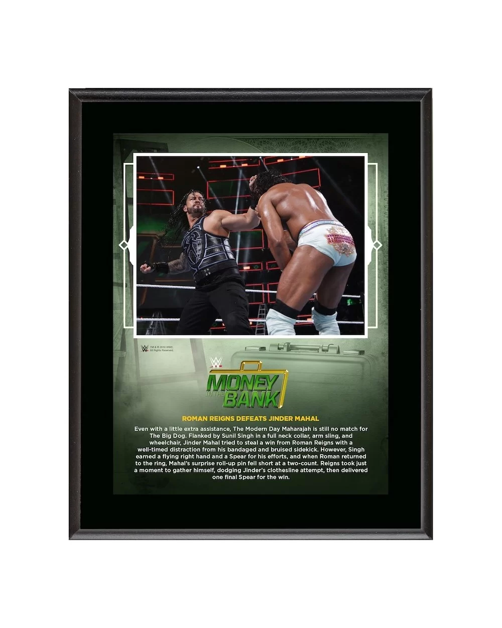 Roman Reigns 10.5" x 13" 2018 Money In The Bank Sublimated Plaque $9.12 Collectibles
