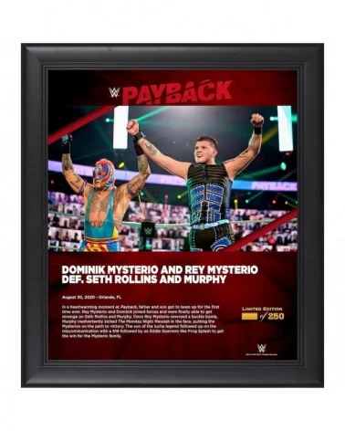 Rey & Dominik Mysterio WWE Framed 15" x 17" 2020 Payback Collage - Limited Edition of 250 $22.96 Home & Office
