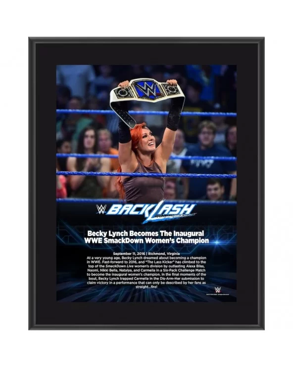 Becky Lynch 10.5" x 13" 2016 Backlash Sublimated Plaque $11.52 Collectibles