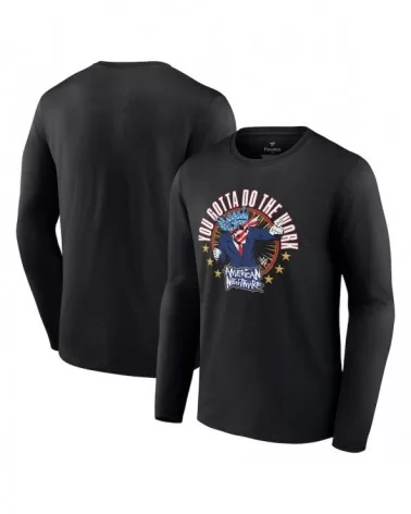 Men's Fanatics Branded Black Cody Rhodes Gotta Do The Work Long Sleeve T-Shirt $10.08 T-Shirts