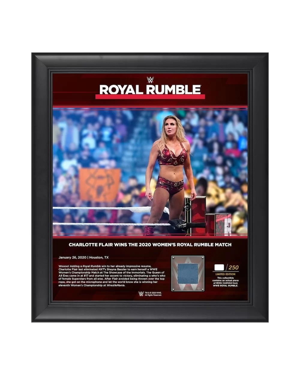 Charlotte Flair Framed 15" x 17" 2020 Royal Rumble Collage with a Piece of Match-Used Canvas - Limited Edition of 250 $17.36 ...