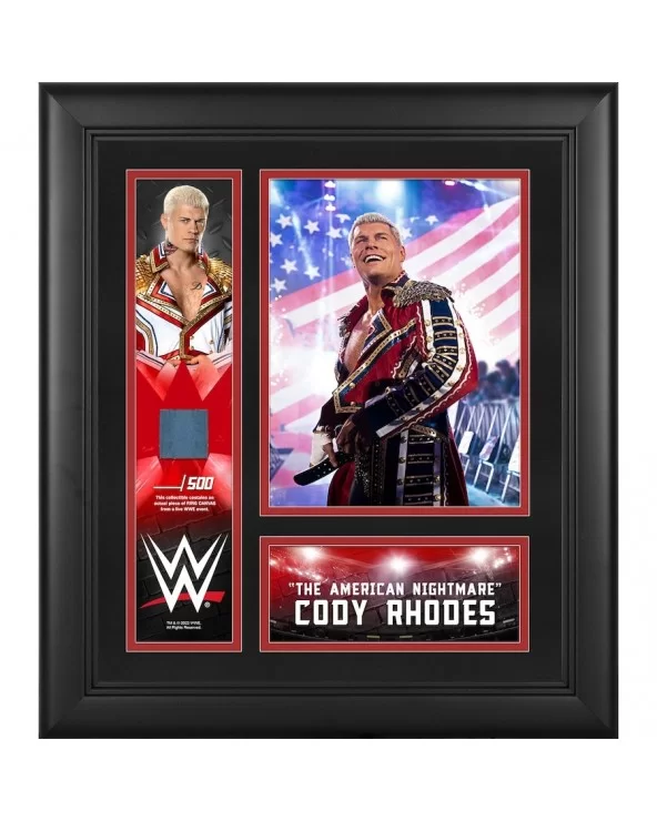 Cody Rhodes Framed 15" x 17" Collage with a Piece of Match-Used Canvas - Limited Edition of 500 $22.40 Collectibles