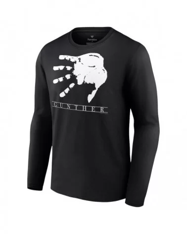 Men's Fanatics Branded Black Gunther Handprint Long Sleeve T-Shirt $9.52 T-Shirts