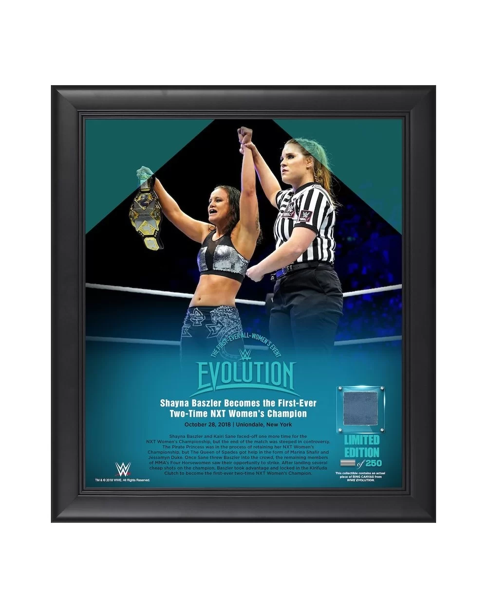 Shayna Baszler WWE 15" x 17" 2018 Evolution Collage with a Piece of Match-Used Canvas - Limited Edition of 250 $26.88 Home & ...