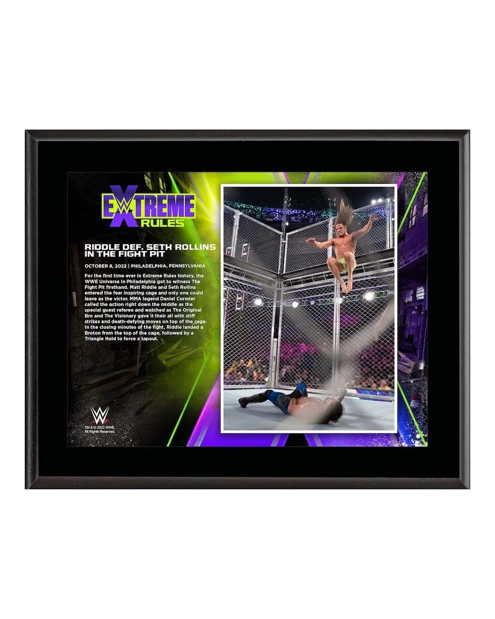 Matt Riddle 10.5" x 13" 2022 Extreme Rules Sublimated Plaque $7.44 Collectibles