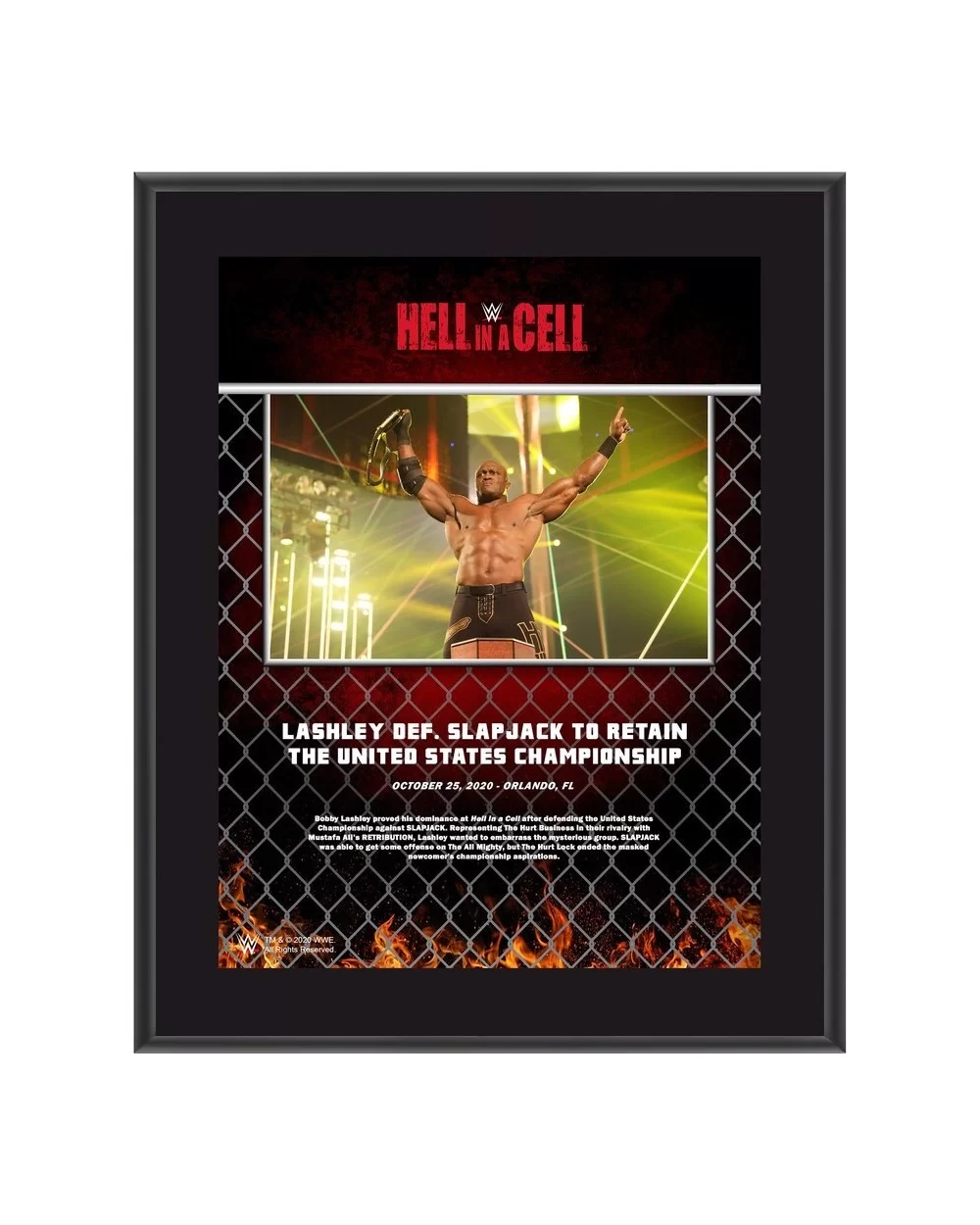 Bobby Lashley WWE Framed 10.5" x 13" 2020 Hell In A Cell Sublimated Collage $9.84 Home & Office