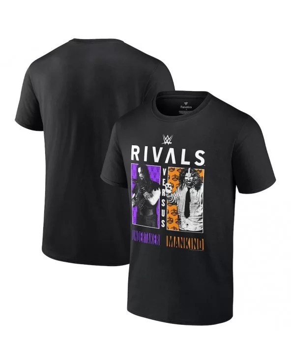 Men's Fanatics Branded Black The Undertaker vs. Mankind T-Shirt $8.40 T-Shirts