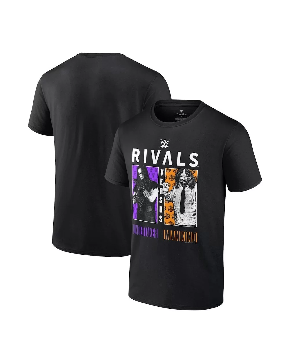 Men's Fanatics Branded Black The Undertaker vs. Mankind T-Shirt $8.40 T-Shirts