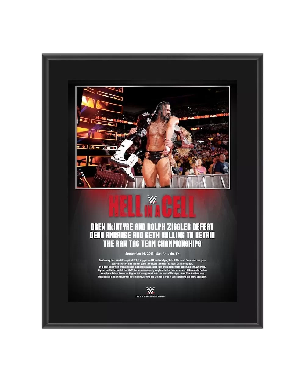 Drew McIntyre & Dolph Ziggler WWE Framed 10.5" x 13" 2018 Hell In A Cell Collage $7.44 Home & Office