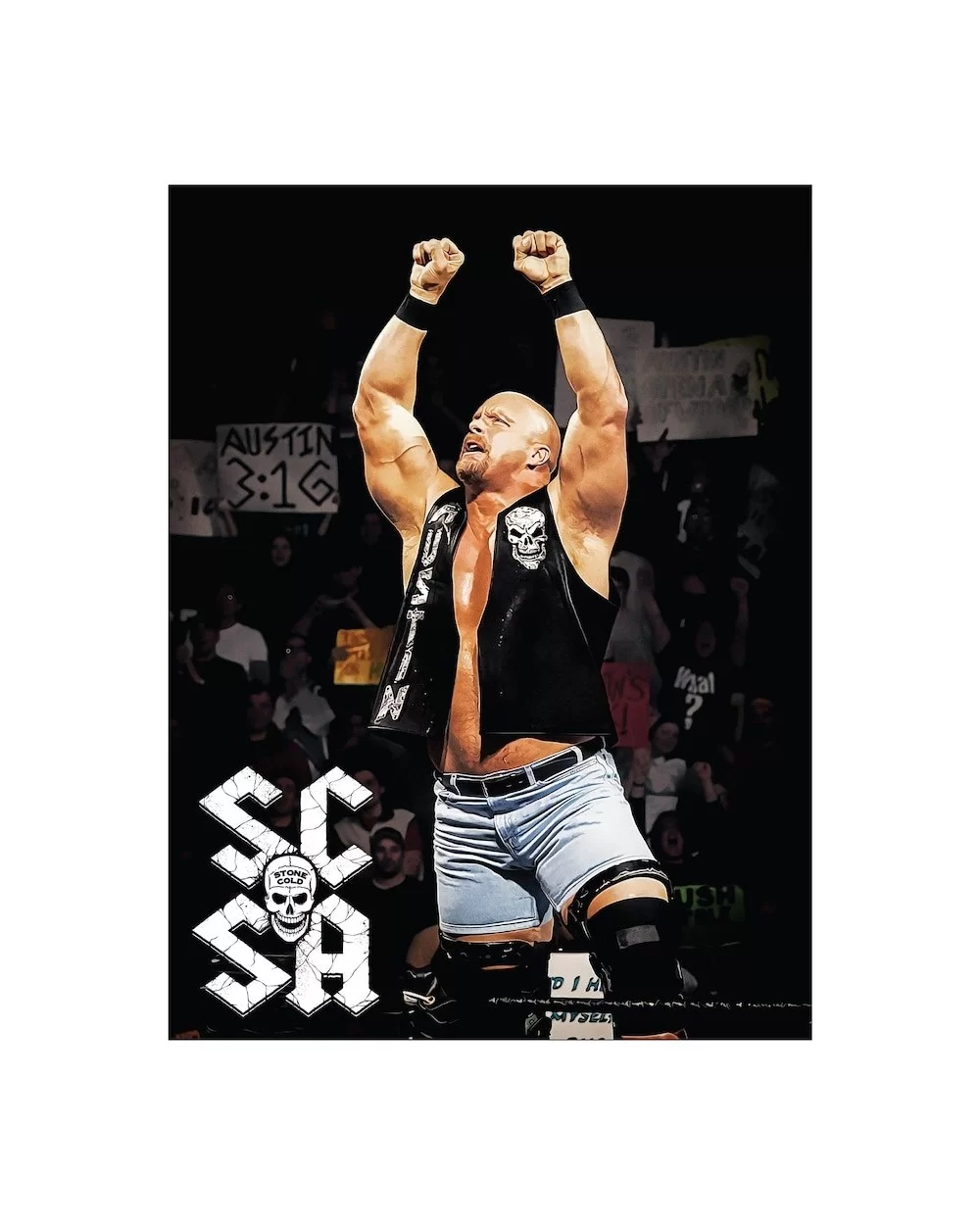 Fathead "Stone Cold" Steve Austin Superstar Pose Removable Superstar Mural Decal $15.36 Home & Office