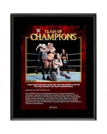 Alexa Bliss & Nikki Cross Framed 10.5" x 13" 2019 Clash of Champions Sublimated Plaque $7.20 Home & Office