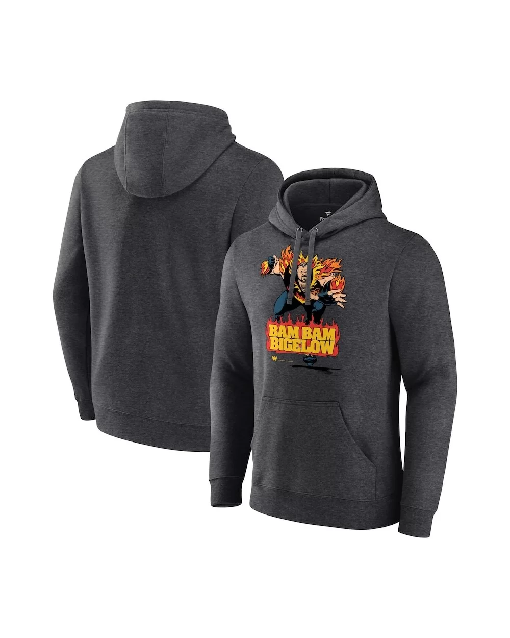 Men's Fanatics Branded Charcoal Bam Bam Bigelow Illustrated Pullover Hoodie $16.00 Apparel