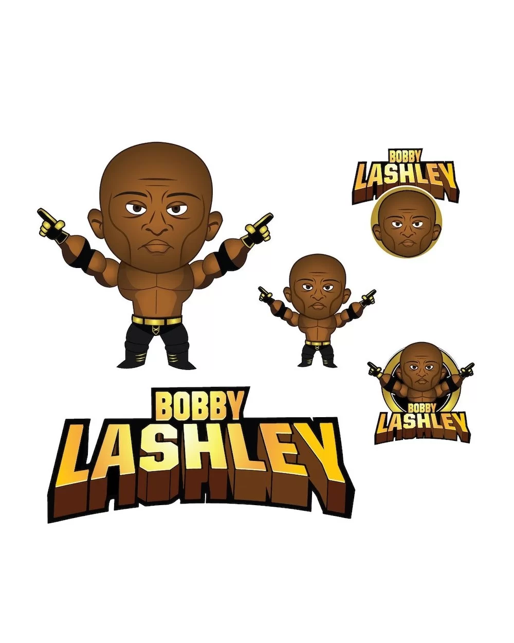 Fathead Bobby Lashley Five-Piece Removable Mini Decal Set $9.84 Home & Office