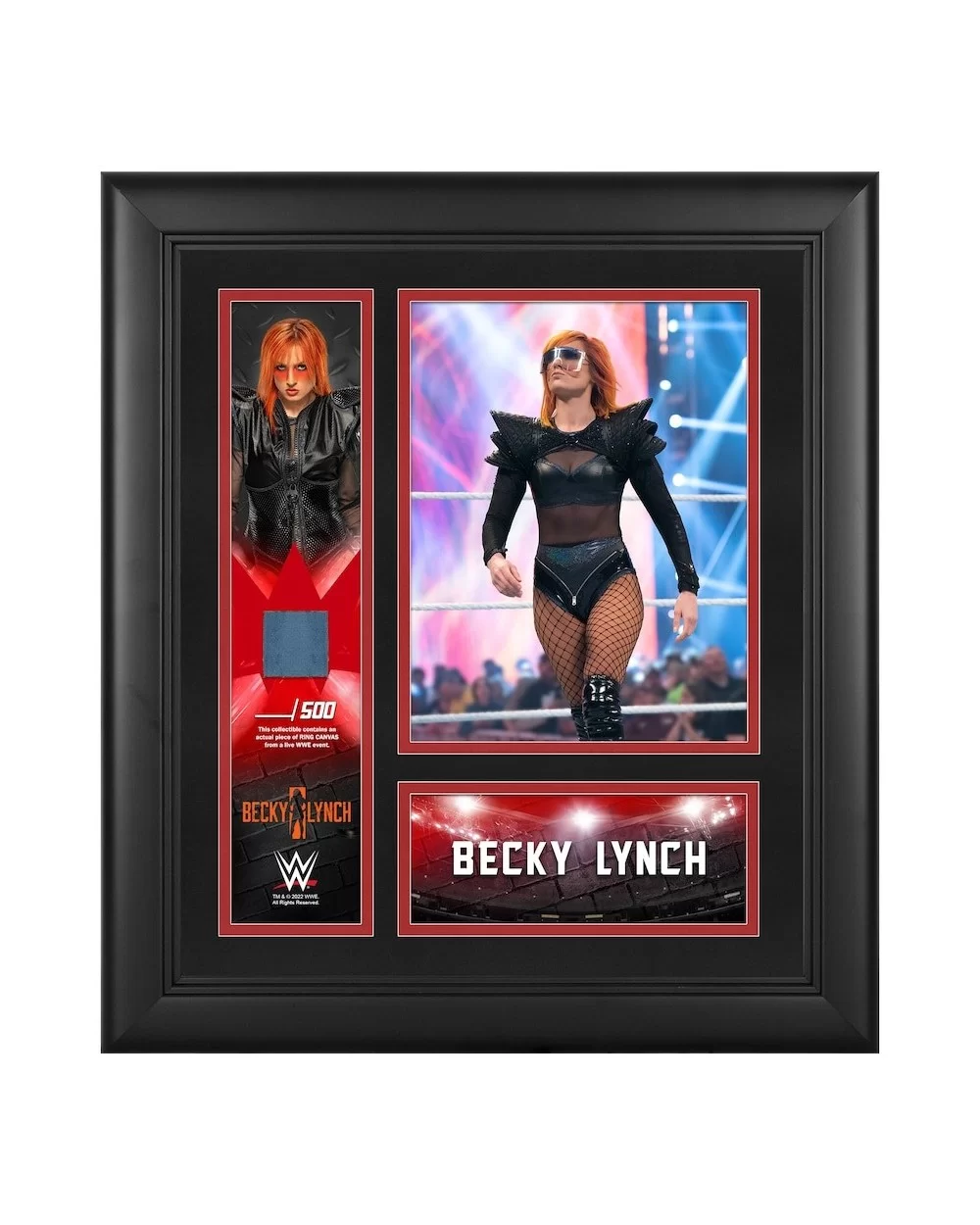 Becky Lynch Framed 15" x 17" Collage with a Piece of Match-Used Canvas - Limited Edition of 500 $19.04 Home & Office