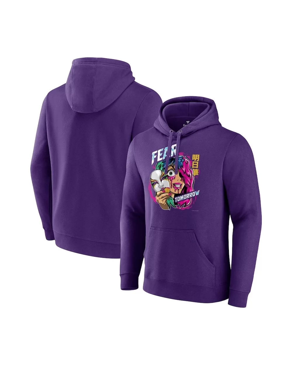 Men's Fanatics Branded Purple Asuka Fear Tomorrow Pullover Hoodie $16.40 Apparel