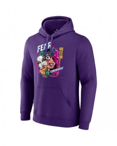 Men's Fanatics Branded Purple Asuka Fear Tomorrow Pullover Hoodie $16.40 Apparel