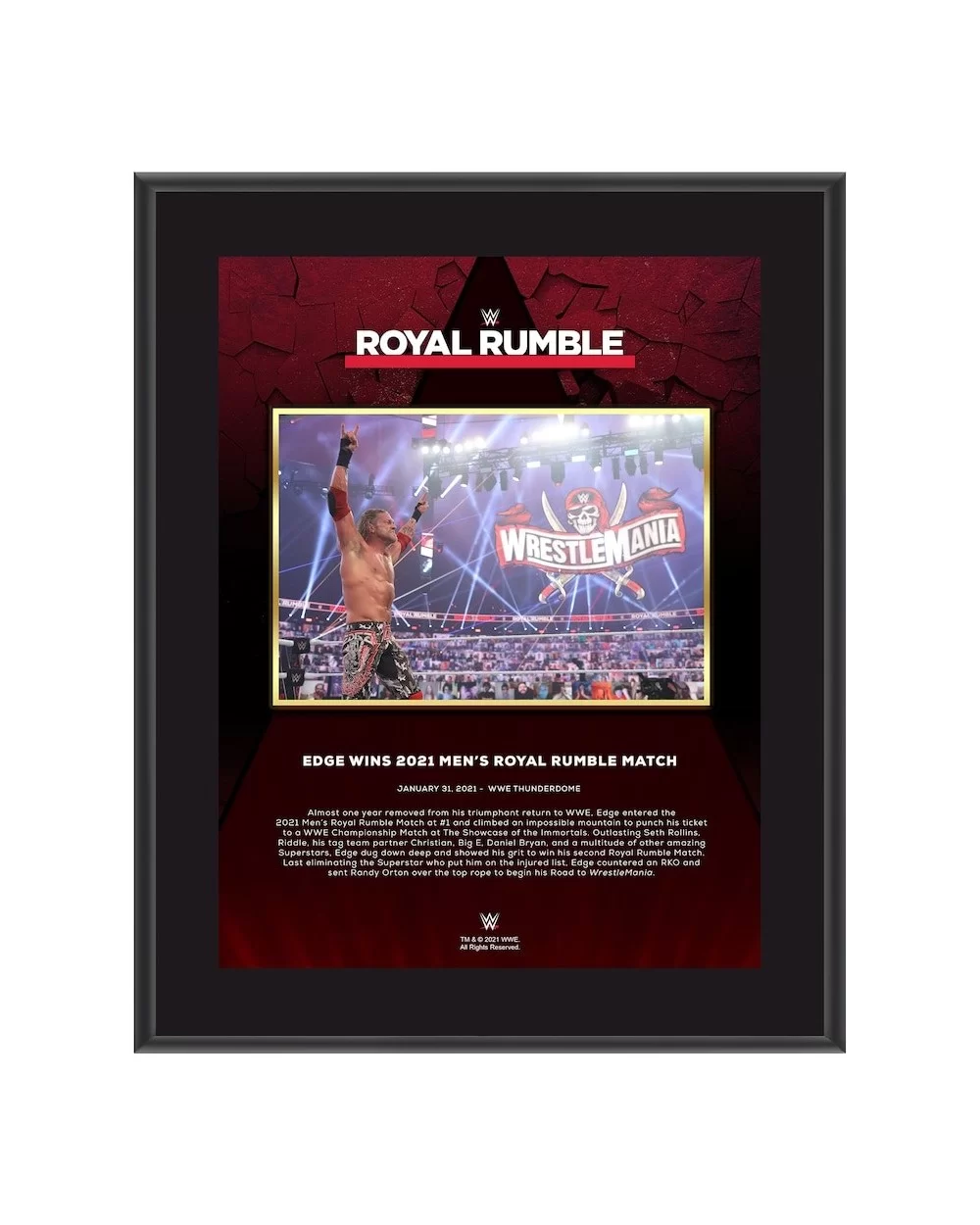 Edge WWE Framed 10.5" x 13" 2021 Royal Rumble Collage $10.08 Home & Office