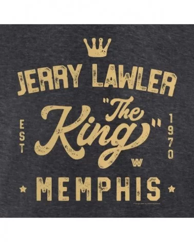 Men's Fanatics Branded Charcoal Jerry Lawler King of Memphis T-Shirt $9.60 T-Shirts