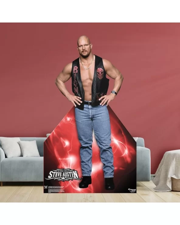 Fathead "Stone Cold" Steve Austin Life-Size Foam Core Stand Out $52.64 Home & Office