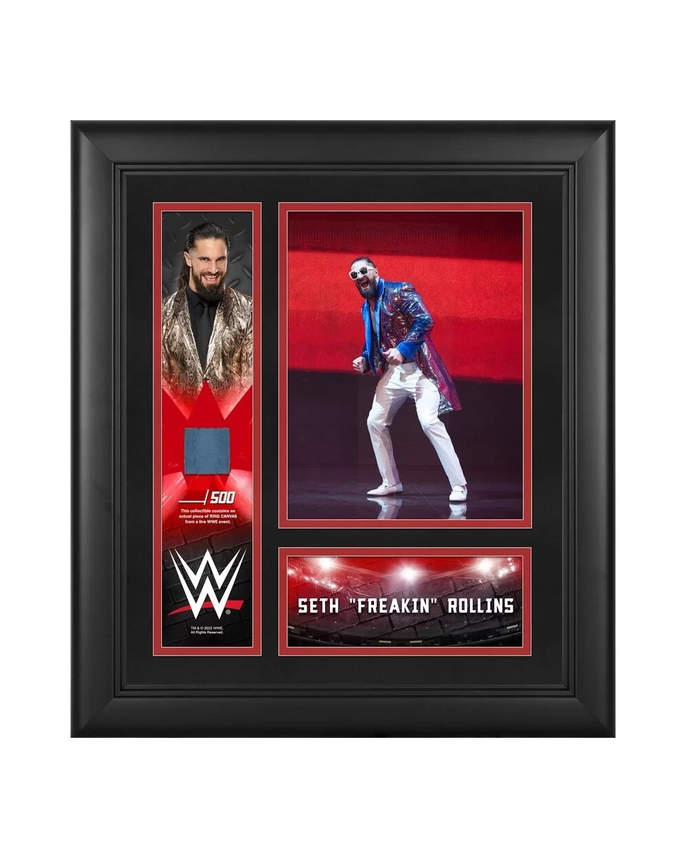Seth "Freakin" Rollins Framed 15" x 17" Collage with a Piece of Match-Used Canvas - Limited Edition of 500 $24.64 Home & Office